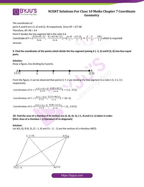 Image result for Class 10 Maths Chapter Coordinate Geometry Exercise 7.2