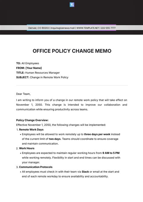 Free Policy Memo Templates to Edit Online and Print
