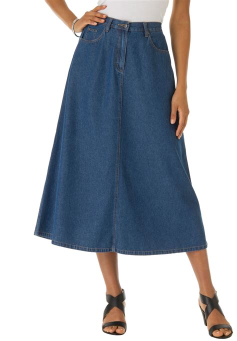 Plus Size Denim Skirt Outfit Ideas For Chubby at Eileen Porras blog
