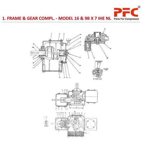 Frame and Gear Complete IR 16 X 9B X 7 IHE NL2 Compressor Parts | Air ...