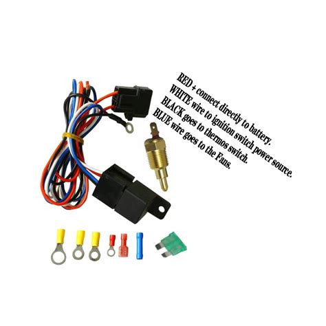 Buy Enignelooc 4 Row Core Aluminum Radiator Shroud Fan Relay for Ford ...