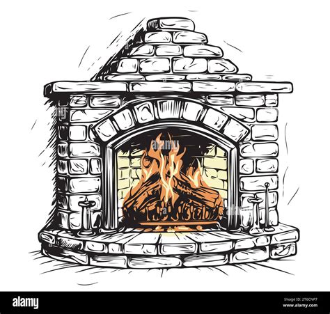 How To Draw A Fireplace