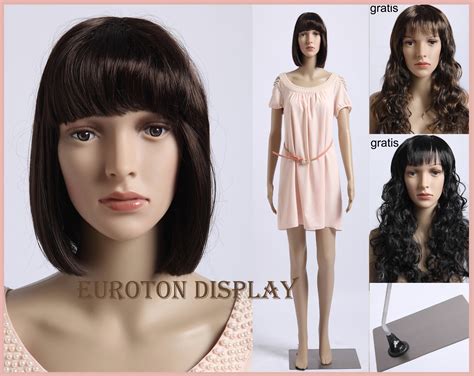 Buy SF-7 Female mannequin full body manikin with 2 free long curly wigs ...