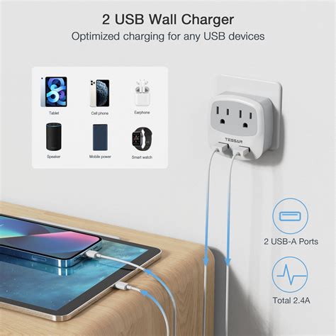 Snapklik.com : TESSAN Germany France Power Adapter, Type E F Plug Adaptor