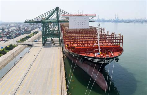 世界载箱量最大集装箱船“地中海古尔松”轮首航天津港-上海特普沃德国际物流有限公司