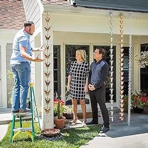 Enakshi Rain Chains Rep e Metal Rainwater Catcher Chain for Awnings ...