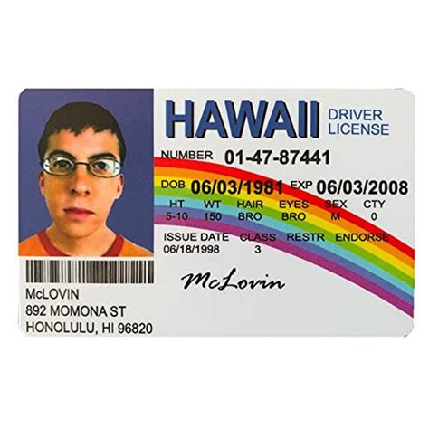 Buy Mclovin Fake ID Card Movie Prop Online in India - Etsy