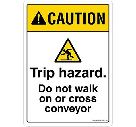 Safety Sign Store Caution: Trip Hazard, Material: Aluminium, Pack of 5 ...