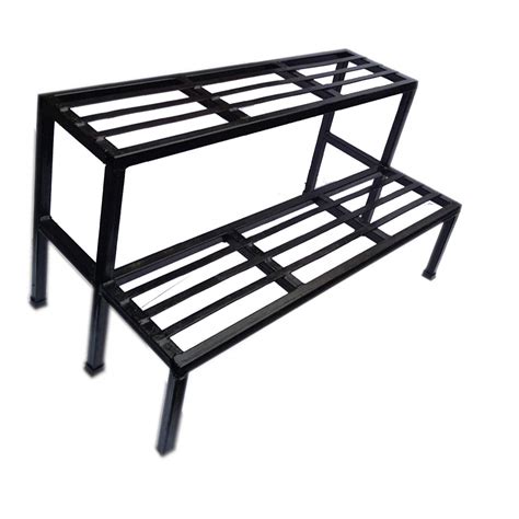 TRUPOT A-One Steels 2 Step Garden Plant Stand, Metal Step Flower Pot ...