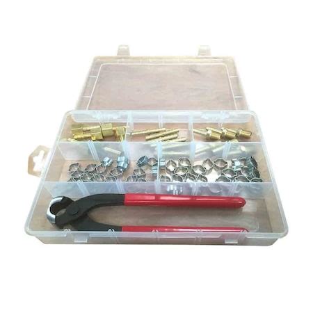 Interstate Pneumatics Air Hose Repair Kit with Double Ear Clamps ...