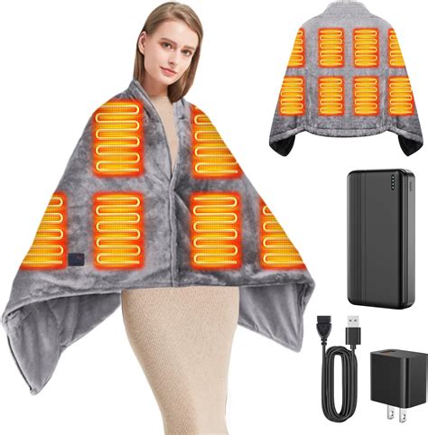 Amazon.com: New Fi USB Heated Blanket,Electric Blanket with 20000mAH ...