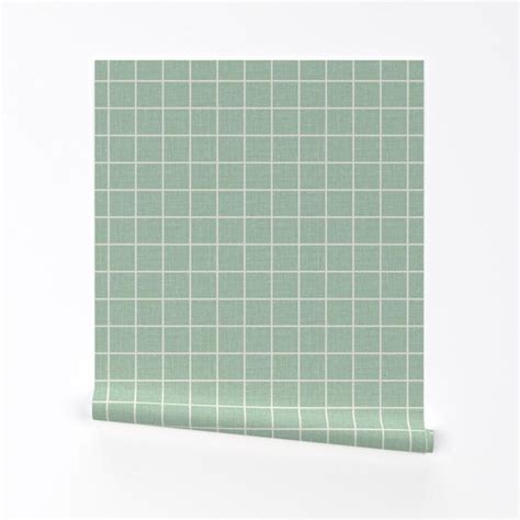 Buy Minimal Mint Removable Peel and Stick Wallpaper - Classic Grid ...