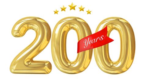 200 years anniversary golden 11297465 PNG