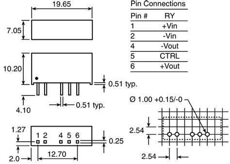 RY-2405S Recom | Recom RY DC-DC Converter, 5V dc/ 200mA Output, 22.8 → ...