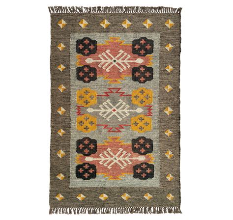 Galiyara Rustic Jute Wool Kilim Boho Area Rug – Dhurrie World