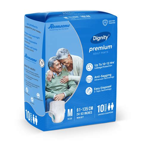 Buy Dignity Premium Pull Up Adult Diapers for Leak Control | Romsons.In