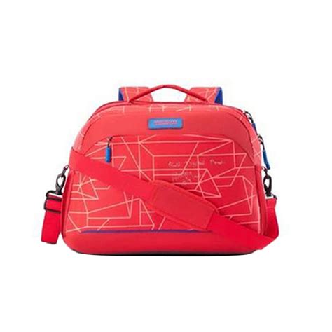 Buy American Tourister Pazzo+ Polyester Zip Closure Backpack (Red, Size ...