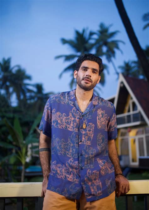 Berry Blue Khajuraho Oversize Shirt - Men's Printed Oversized Casual ...