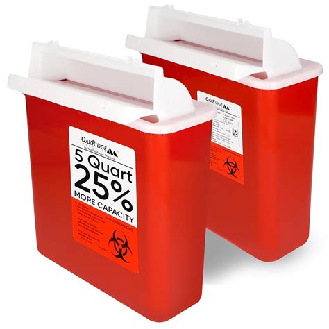 5 Quart Sharps Container (2 Pack) from OakRidge Products | Mailbox ...