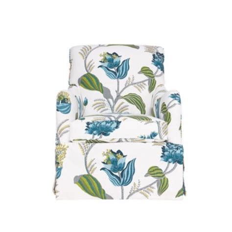 Elsie Swivel Glider in Emmie Blue & Stocked