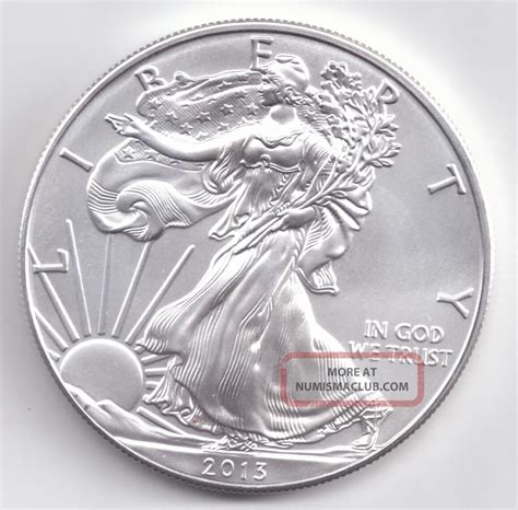 2013 1 - Troy Ounce American Silver Eagle 1 - Troy Oz. . 999 Silver