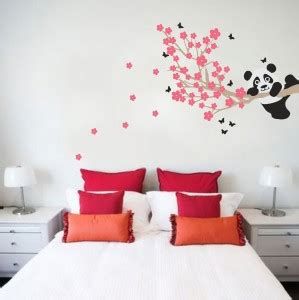 Stickerberry 56 cm Cherry Blossom Panda Wall Decal Wall Stickers PVC ...
