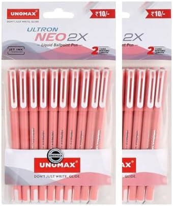UNOMAX Ultron Neo 2x Ball Pen Pack of 20 (20 Red) | Elevate Your ...