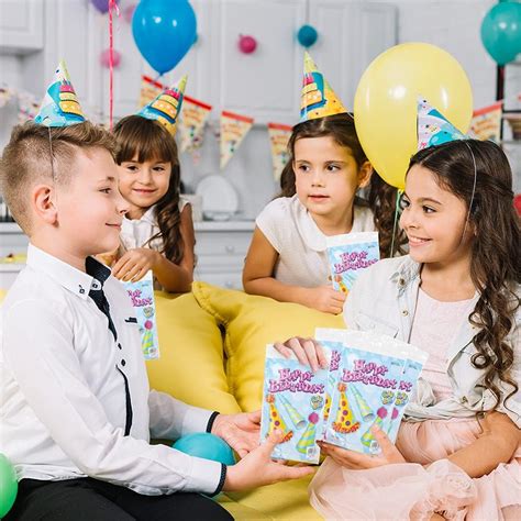 Buy ArtCreativity Happy Birthday Goody Bags with Toys, Set of 6, Filled ...