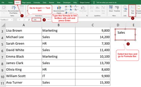 Excel Tutorial Link Text Box to Cell Formulas 的图像结果