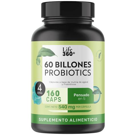 LIFE 360+ 60 Billones Probiotics | 160 Cápsulas | Cápsulas a Base de ...