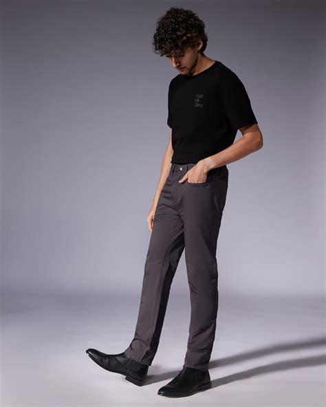 Tailored 5-Pocket Stretch Jeans - Grey – Bombay Shirt Company