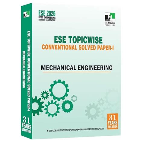 Buy UPSC ESE 2026 Mains Exam | Topicwise Conventional Solved Paper–01 ...
