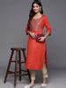 Buy Rust Yoke Design Rayon Straight Kurta Online at Rs.584 | Libas