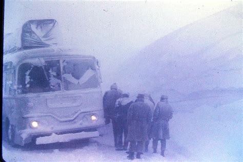 Iran 1972. Guards and bus in a blizzard | Iran, Character, Fictional ...