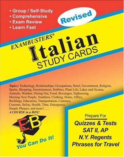 Buy Exambusters Italian Study Cards Book Online at Low Prices in India ...