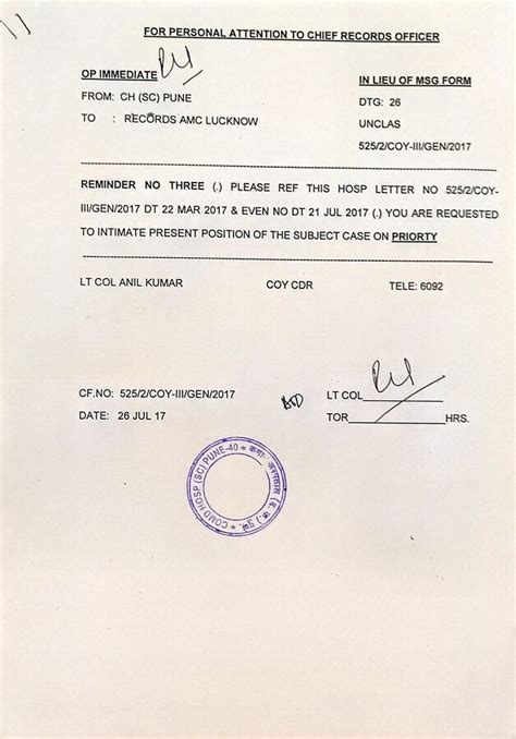 Army Medical Corps Record Lucknow Pin-900450 — STNA certificate for new ...