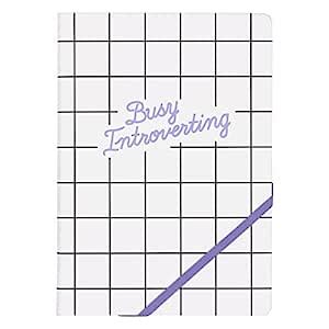 Yes Studio"Busy Introverting" Gilded A5 192 Paged Lined Notebook with ...