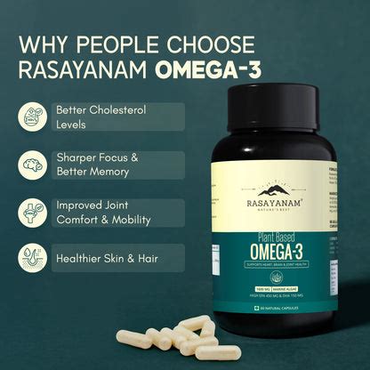 Plant-Based Omega-3- Vegan DHA & EPA Capsules - Rasayanam