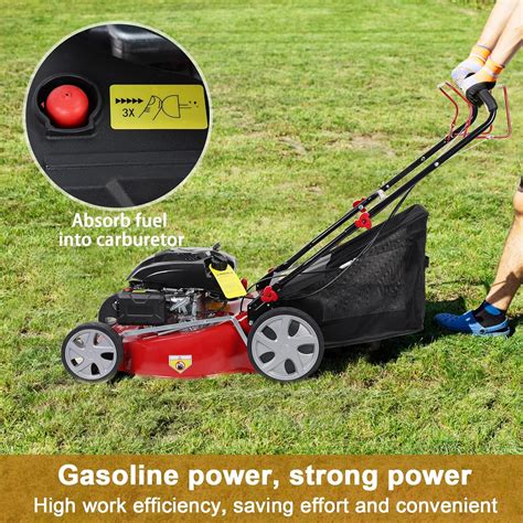 Honrane 20-Inch Gas Lawn Mower, 141cc Gas Walk India | Ubuy