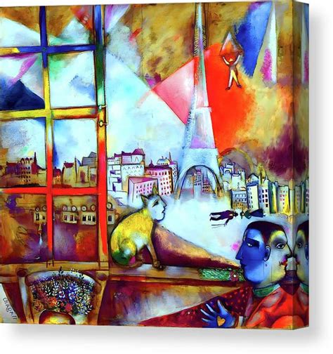 Marc Chagall - Paris Through the Window Canvas Print Canvas Print ...