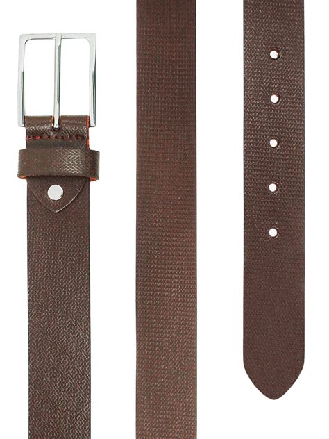 Peluche The Gentleman Brown & Silver Genuine Honey Leather Profile Bel