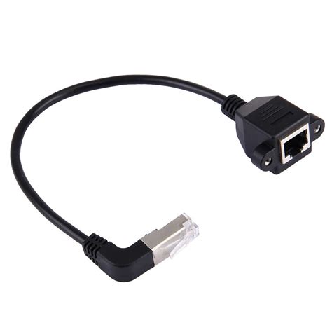 Computer & Networking HA 20cm RJ45 Male Bent Upward to RJ45 Female LAN ...