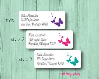 Custom Return Address Labels Personalized Everyday Hello | Etsy