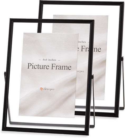 Amazon.com - eletecpro 6x8 Black Floating Picture Frame Set of 2 with ...