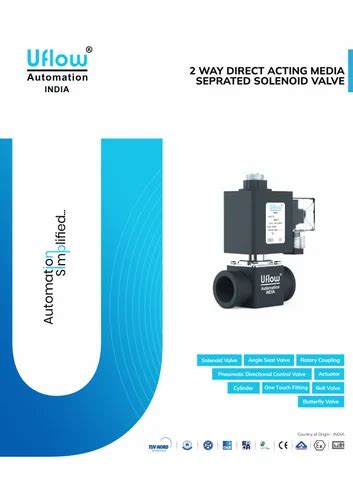 Uflow Solenoid Valve - 3/2 & 5/2 Single Solenoid Valve with Spring ...