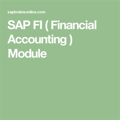 Image result for SAP FI Module