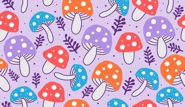 Cute mushroom pattern background vector design | Premium Vector