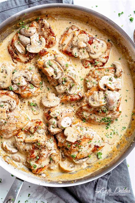 Creamy Garlic Mushroom Chicken Thighs