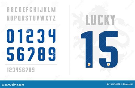 Uniform Letters and Numbers for Sport Apparel Stock Vector - Illustration of academic, count ...