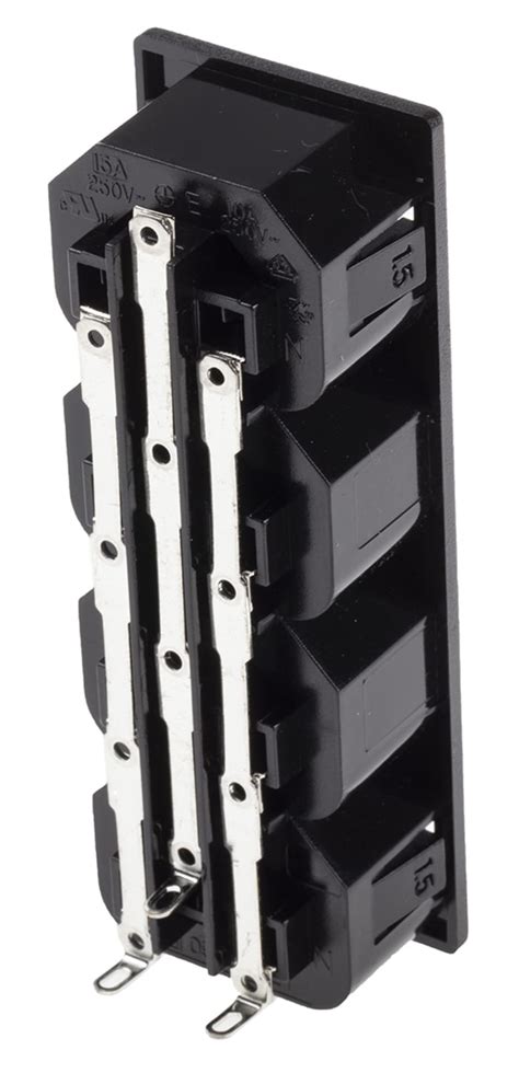 0909.0021 Schurter | Schurter IEC C13 4 Gang Cable Trunking Power Block ...